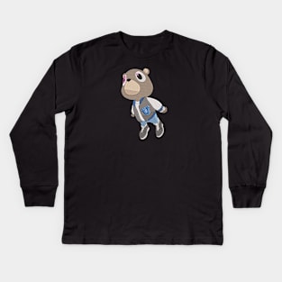 Kanye West Graduation Bear Embroidered Kids Long Sleeve T-Shirt